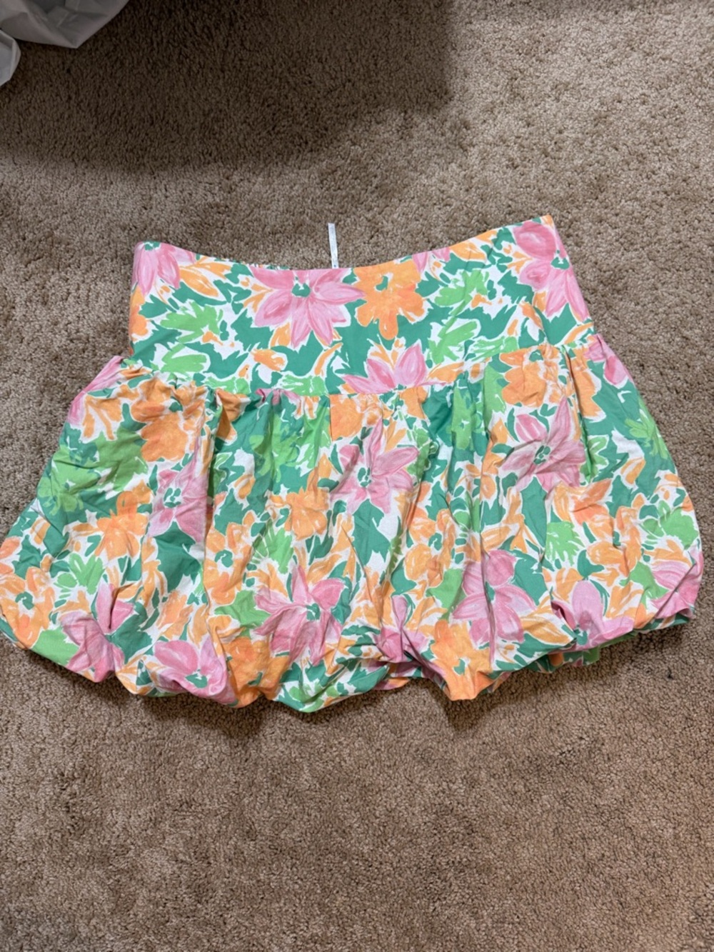 Free People Floral Mini Skirt - Pink, Orange & Green